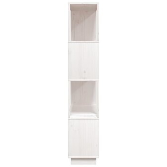 Boekenkast/kamerscherm 80x25x132 cm massief grenenhout wit 8720286906033 6