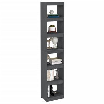 Boekenkast/kamerscherm 40x30x199 cm massief grenenhout grijs 8720286608555 4