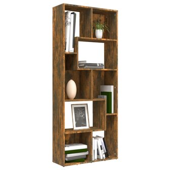 Boekenkast 67x24x161 cm bewerkt hout gerookt eikenkleurig 8720286954454 8