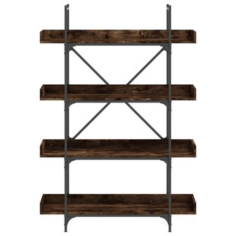 Boekenkast 4-laags 100x33x145,5 cm bewerkt hout gerookt eiken 8721012194762 4