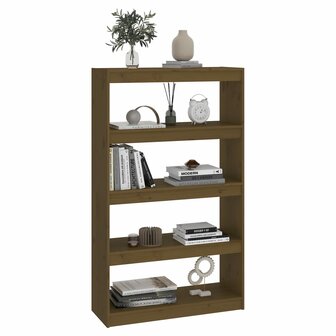 Boekenkast/kamerscherm 80x30x135,5 cm grenenhout honingbruin 8720286608968 4