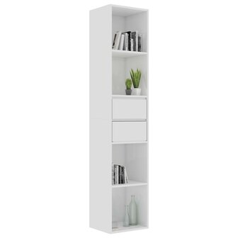 Boekenkast 36x30x171 cm bewerkt hout hoogglans wit 8720286016671 3