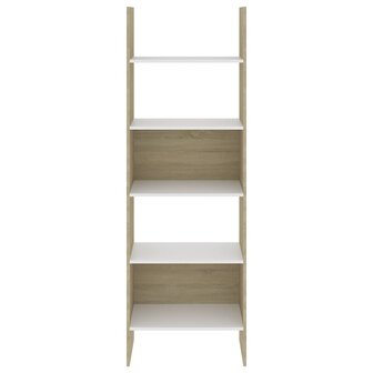 Boekenkast 60x35x180 cm bewerkt hout wit en sonoma eikenkleurig 8720286352670 3