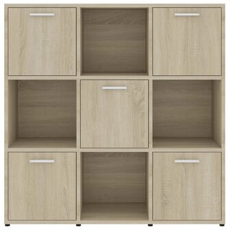 Boekenkast 90x30x90 cm bewerkt hout sonoma eikenkleurig 8720286017272 6