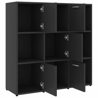 Boekenkast 90x30x90 cm bewerkt hout grijs 8720286017265 5