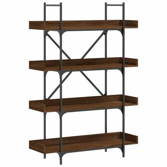 Boekenkast 4-laags 100x33x145,5 cm bewerkt hout bruineikenkleur 8721012194786 2