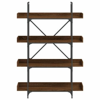 Boekenkast 4-laags 100x33x145,5 cm bewerkt hout bruineikenkleur 8721012194786 4