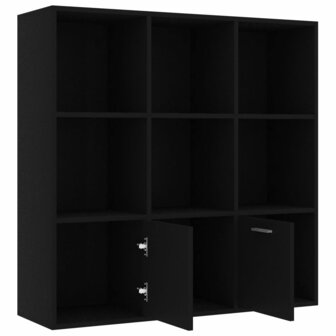 Boekenkast 98x30x98 cm bewerkt hout zwart 8719883869759 5