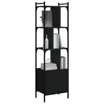 Boekenkast met deur 44,5x30x154,5 cm bewerkt hout zwart 8720845915612 3