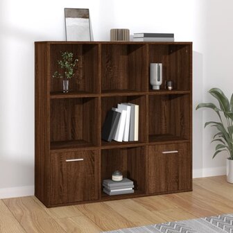 Boekenkast 98x30x98 cm bruineikenkleurig 8720286954324 1