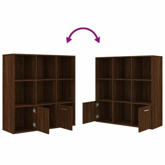 Boekenkast 98x30x98 cm bruineikenkleurig 8720286954324 5