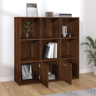 Boekenkast 98x30x98 cm bruineikenkleurig 8720286954324 7