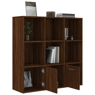 Boekenkast 98x30x98 cm bruineikenkleurig 8720286954324 8