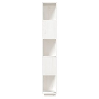 Boekenkast/kamerscherm 80x25x163,5 cm massief grenenhout wit 8720286906088 4