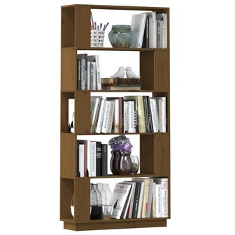 Boekenkast/kamerscherm 80x25x163,5 cm grenenhout honingbruin 8720286906101 5