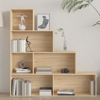 Boekenkast/kamerscherm 155x24x160 cm bewerkt hout sonoma eiken 8719883786094 3