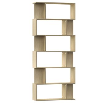 Boekenkast / kamerscherm 80x24x192 cm bewerkt hout sonoma eiken 8719883672540 2