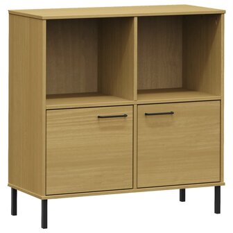 Boekenkast met metalen poten OSLO 90x35x90,5 cm hout bruin 8720845578237 2