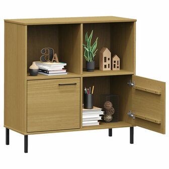 Boekenkast met metalen poten OSLO 90x35x90,5 cm hout bruin 8720845578237 3