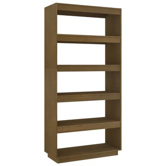 Boekenkast/kamerscherm 80x35x167 cm grenenhout honingbruin 8720286816288 2