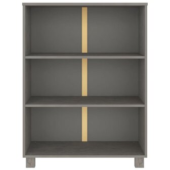 Boekenkast HAMAR 85x35x112 cm massief grenenhout lichtgrijs 8720286818336 3