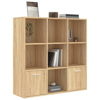 Boekenkast 98x30x98 cm bewerkt hout sonoma eikenkleurig 8719883869773 4