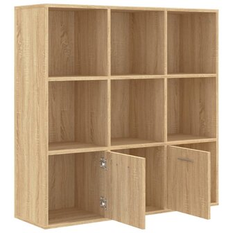 Boekenkast 98x30x98 cm bewerkt hout sonoma eikenkleurig 8719883869773 7