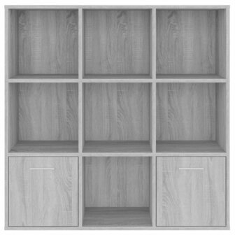 Boekenkast 98x30x98 cm grijs sonoma eikenkleurig 8720286954317 3