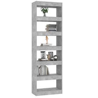 Boekenkast/kamerscherm 60x30x198 cm betongrijs 8720286843390 4