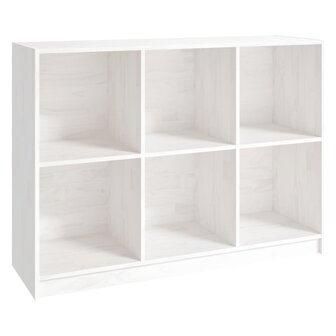 Boekenkast 104x33x76 cm massief grenenhout wit 8720286772966 2