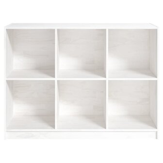 Boekenkast 104x33x76 cm massief grenenhout wit 8720286772966 5