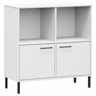 Boekenkast met metalen poten OSLO 90x35x90,5 cm hout wit 8720845578251 2