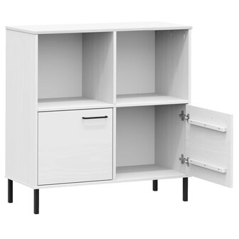 Boekenkast met metalen poten OSLO 90x35x90,5 cm hout wit 8720845578251 5