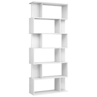 Boekenkast/kamerscherm 80x24x192 cm hoogglans wit 8719883672571 2