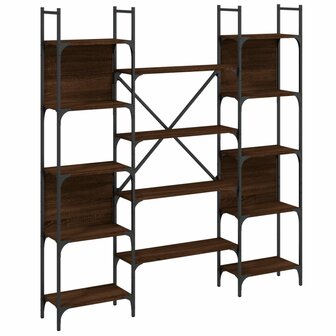 Boekenkast 155,5x24x166,5 cm bewerkt hout bruineikenkleurig 8721012339132 2