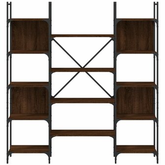 Boekenkast 155,5x24x166,5 cm bewerkt hout bruineikenkleurig 8721012339132 5