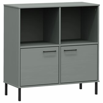 Boekenkast met metalen poten OSLO 90x35x90,5 cm hout grijs 8720845578244 2