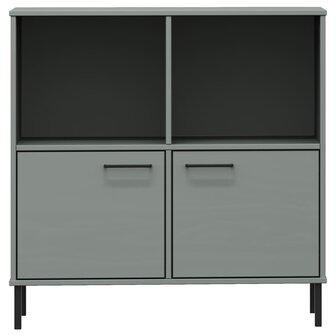 Boekenkast met metalen poten OSLO 90x35x90,5 cm hout grijs 8720845578244 4