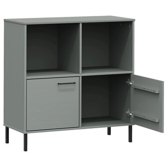 Boekenkast met metalen poten OSLO 90x35x90,5 cm hout grijs 8720845578244 5