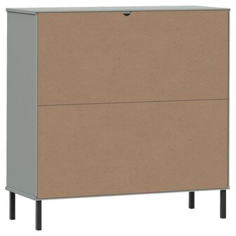 Boekenkast met metalen poten OSLO 90x35x90,5 cm hout grijs 8720845578244 7