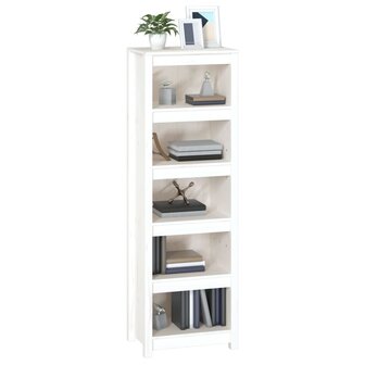 Boekenkast 50x35x154 cm massief grenenhout wit 8720845556662 4