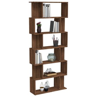 Boekenkast/kamerscherm 80x24x192 cm bewerkt hout bruineiken 8720845693299 4