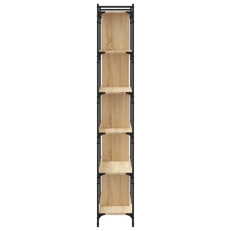 Boekenkast 6-laags 76x32x192 cm bewerkt hout sonoma eikenkleur 8720845418977 5