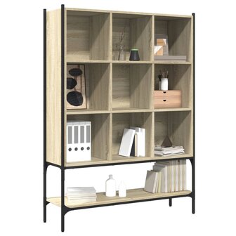 Boekenkast 102x30x141,5 cm bewerkt hout sonoma eikenkleurig 8721012402836 4