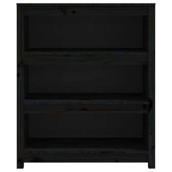 Boekenkast 80x35x97 cm massief grenenhout zwart 8720845556341 5