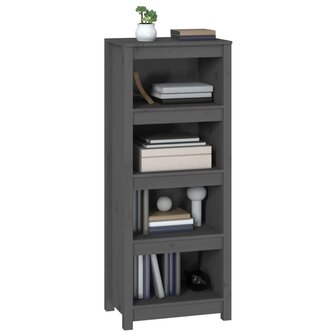 Boekenkast 50x35x125,5 cm massief grenenhout grijs 8720845556624 4