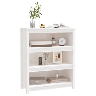 Boekenkast 80x35x97 cm massief grenenhout wit 8720845556310 4