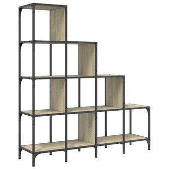 Boekenkast 122x30x132 cm bewerkt hout en metaal sonoma eiken 8721012479814 7