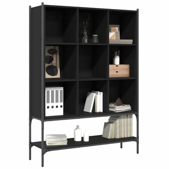 Boekenkast 102x30x141,5 cm bewerkt hout zwart 8721012402829 4