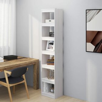 Boekenkast/kamerscherm 40x30x199 cm massief grenenhout wit 8720286608548 1